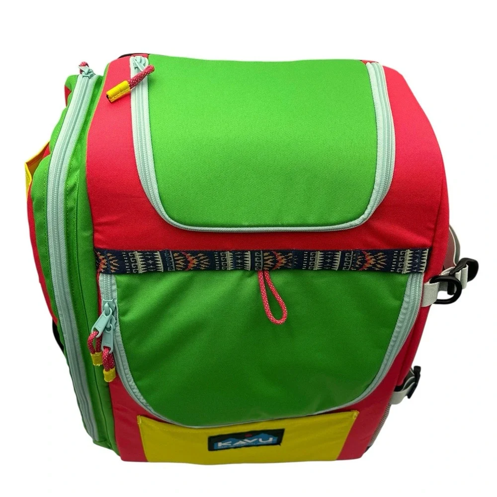 KAVU Pacific Rimshot Disc Golf Bag Padded Frisbee Holder Backpack - Carnival
